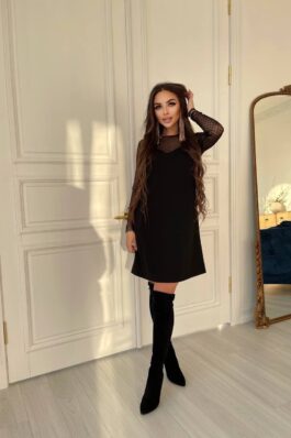 Черное женское платье