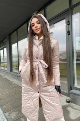 Женское зимнее стеганое пальто